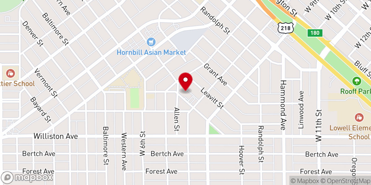 Map showing location of Grace Lutheran Church