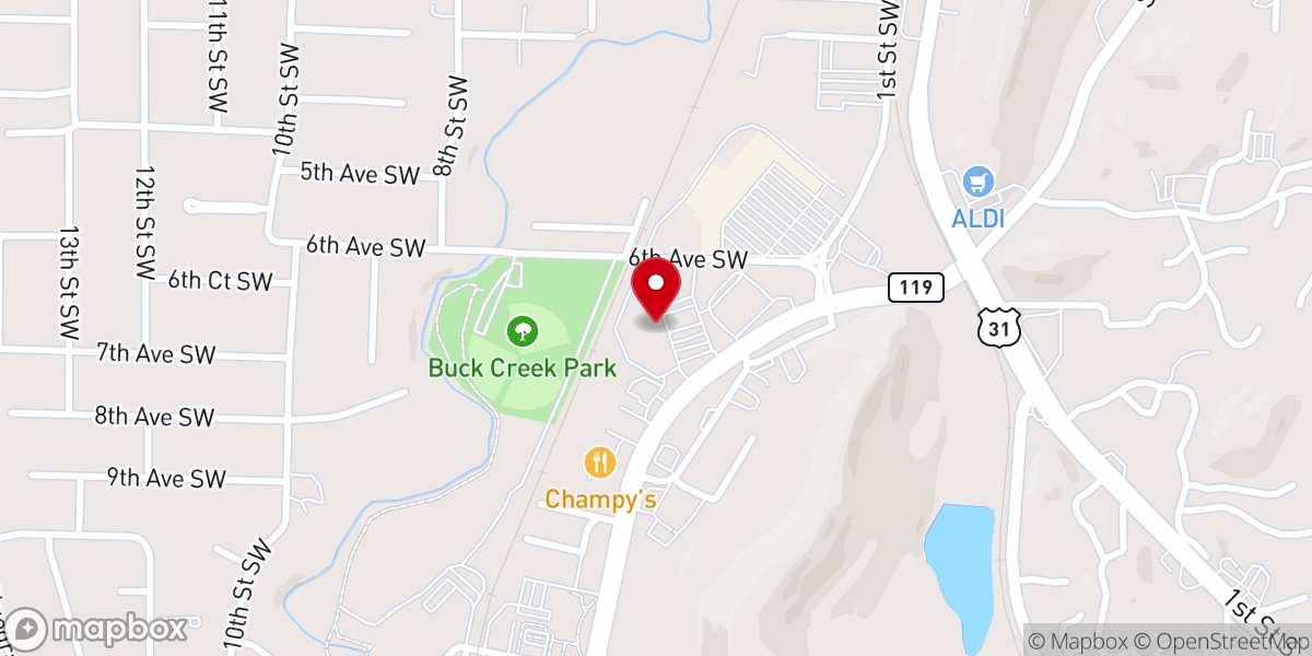 Map showing location of First United Methodist Church of Alabaster - Restore