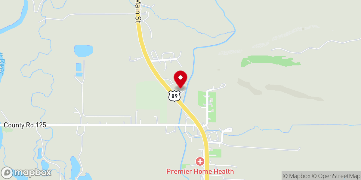 Map showing location of Star Valley United Church