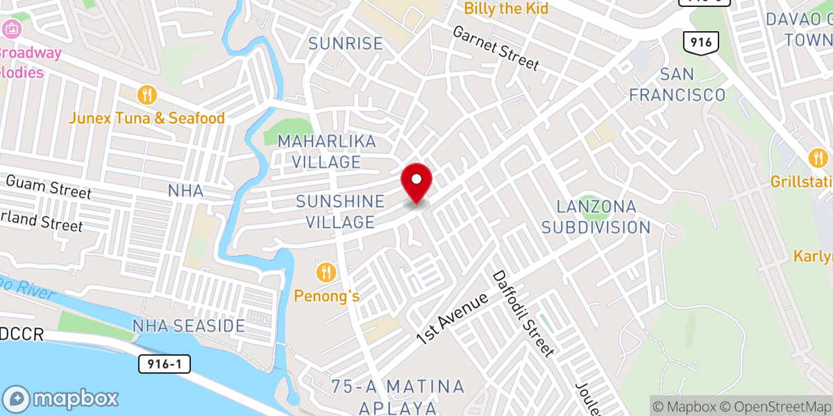 Map showing location of Firelights Baptist Church