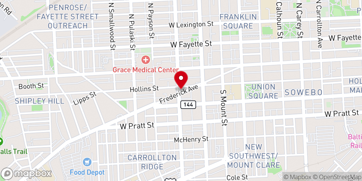 Map showing location of Greater Refuge Temple COGIC