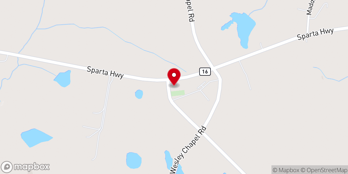 Map showing location of Wesley Chapel Untd Methodist Church