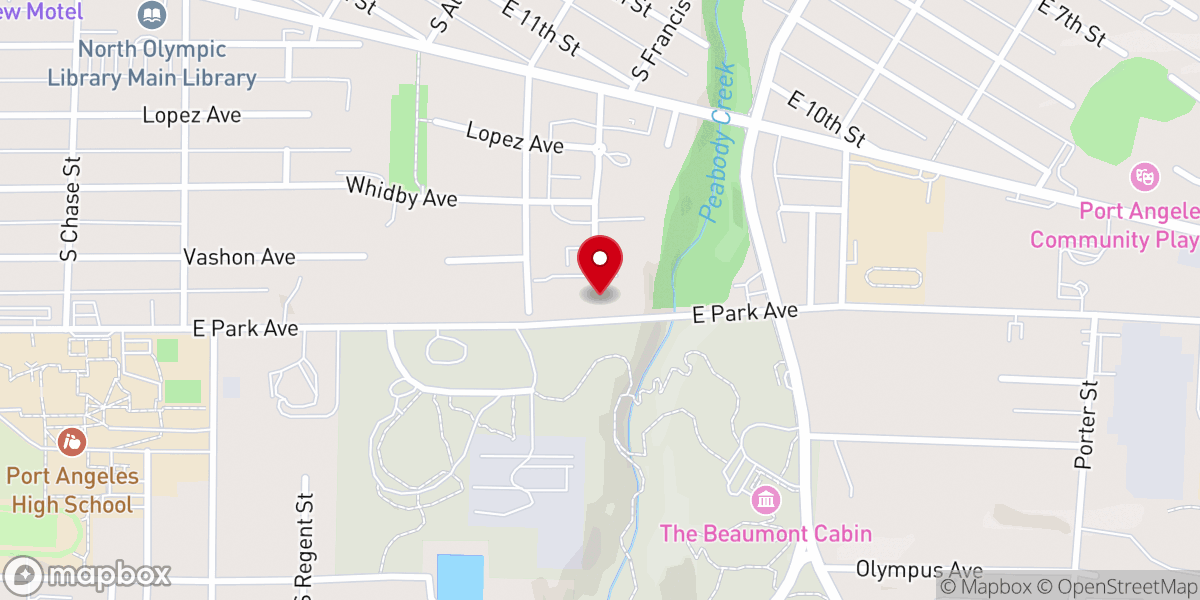 Map showing location of Clallam County Community Outreach