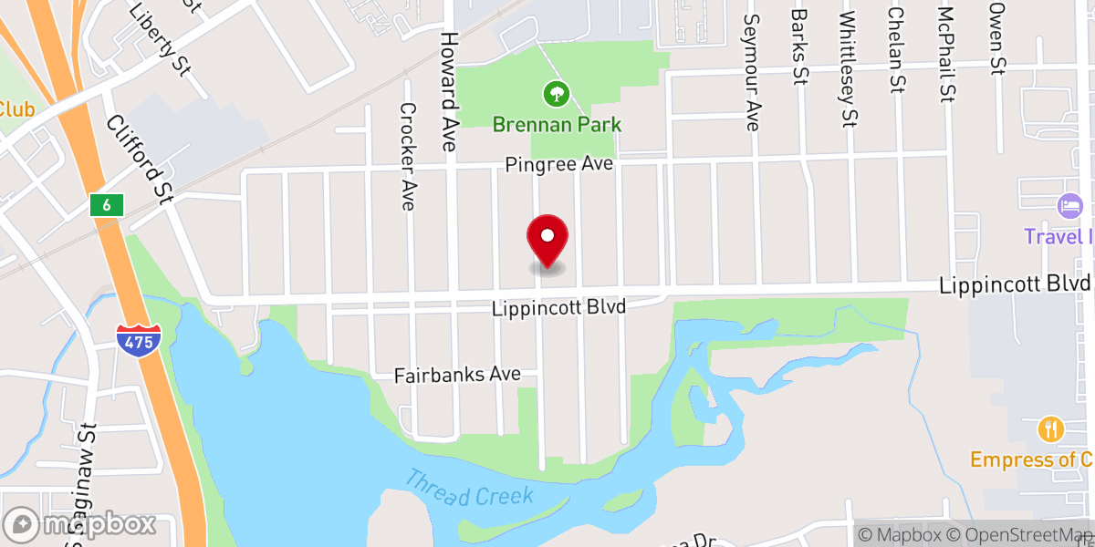 Map showing location of Vermont Christian Church