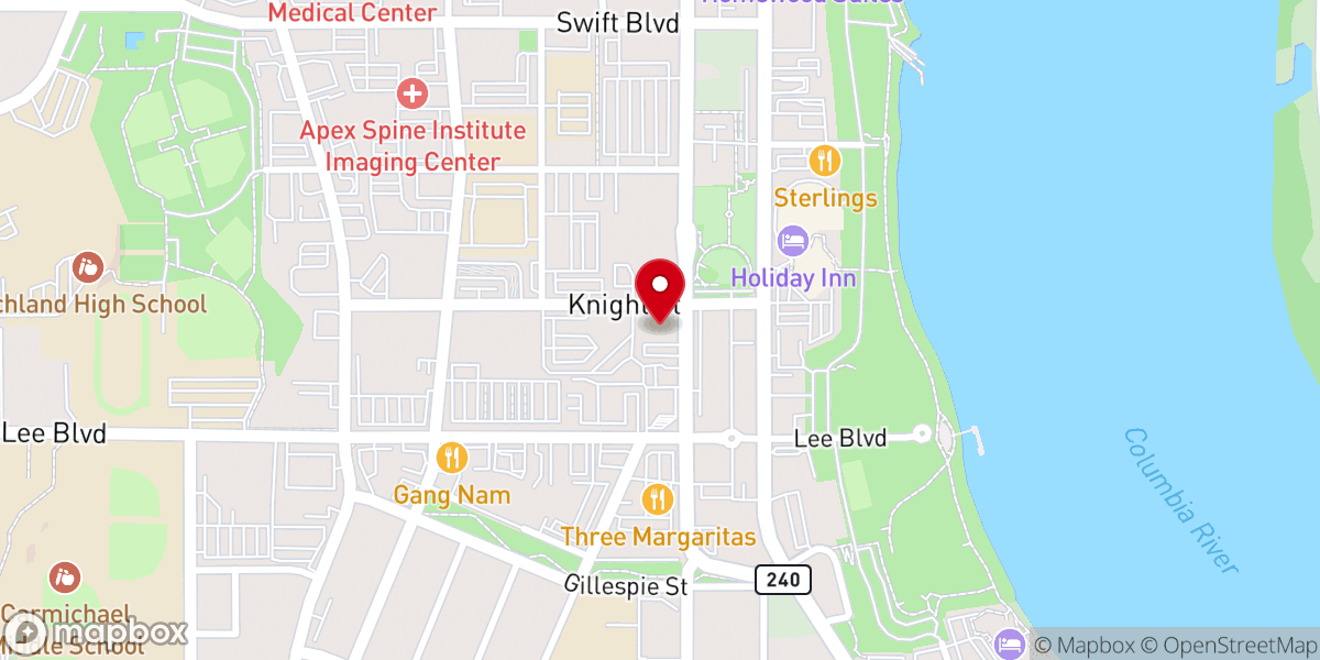 Map showing location of Living Water Christian Church