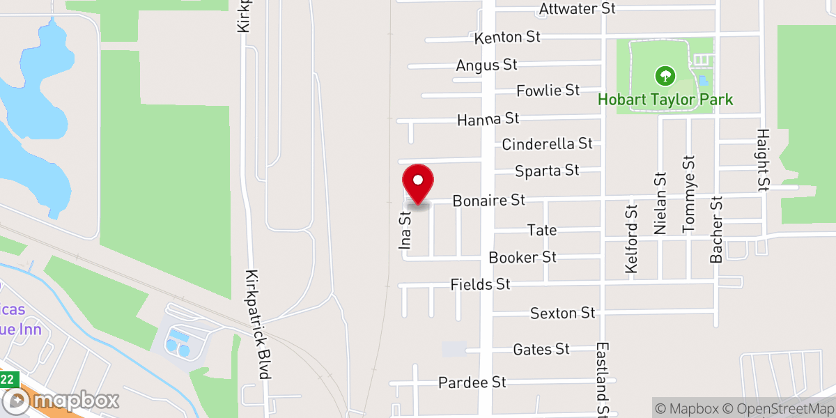 Map showing location of Good Shepherd Baptist Church
