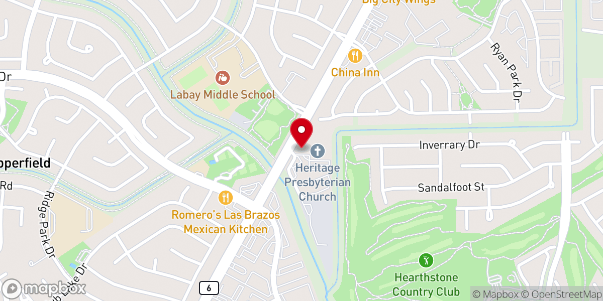 Map showing location of World Changers Houston