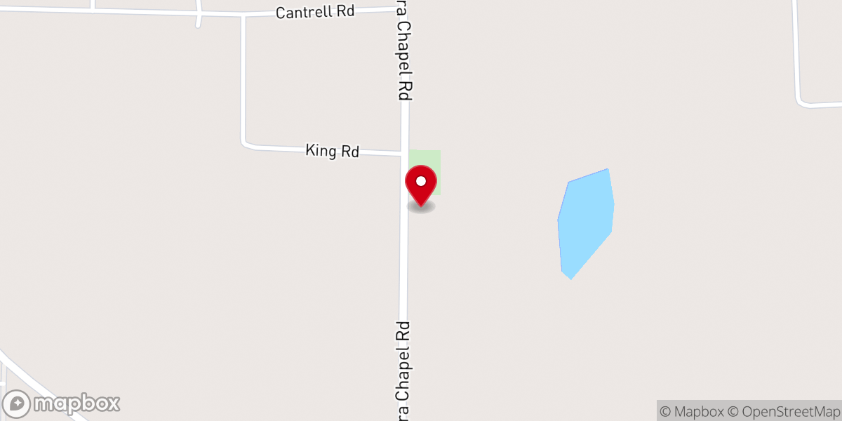 Map showing location of Laura Chapel Baptist Church