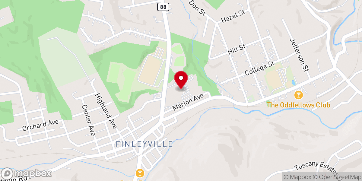 Map showing location of St Francis of Assisi Church - St. John XXIII Parish