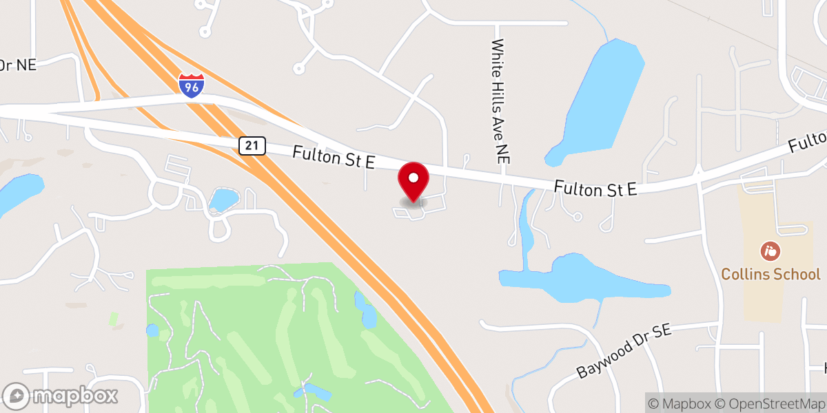 Map showing location of Forest Hills Baptist Church