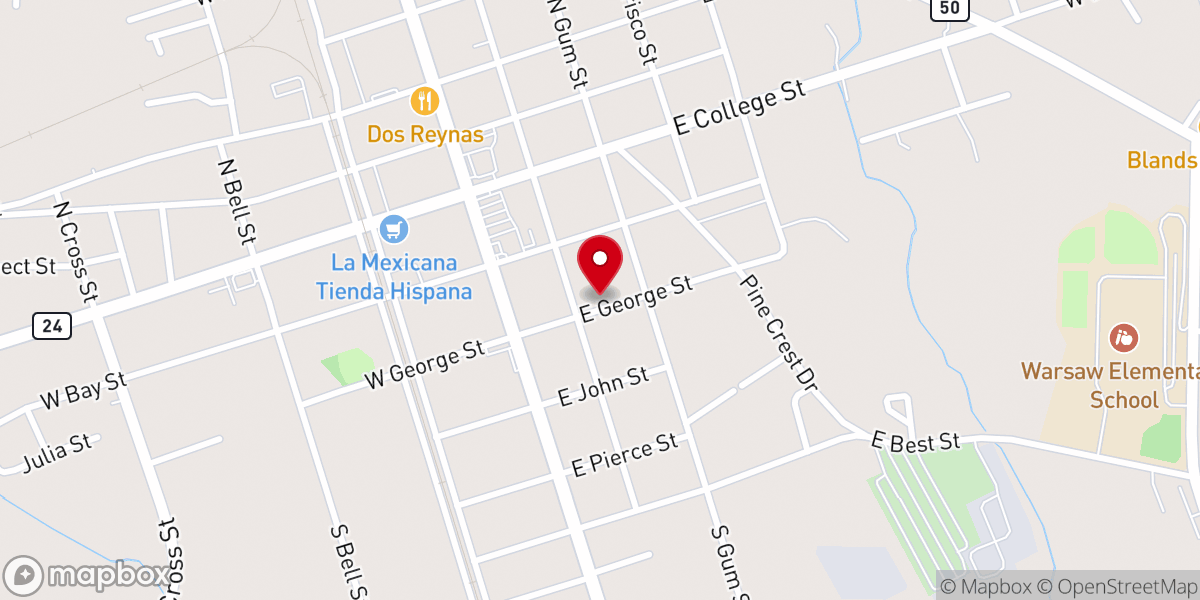 Map showing location of St Peter's AME Church