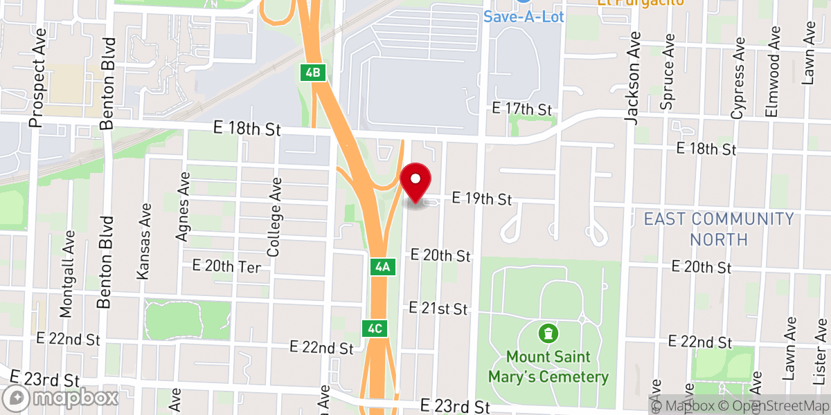 Map showing location of Galilee Baptist Church