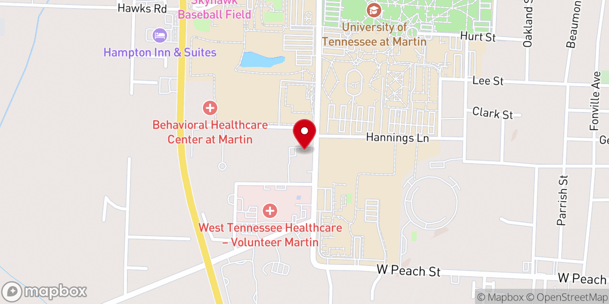 Map showing location of Church of Christ Student Center
