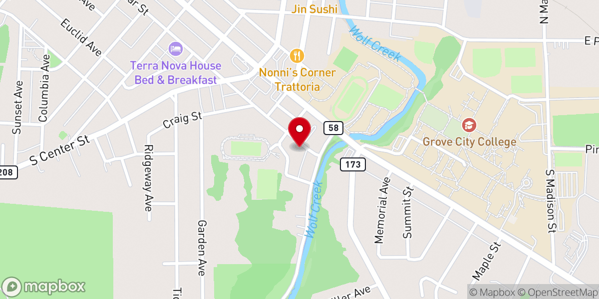 Map showing location of Covenant Orthodox Presbyterian Church
