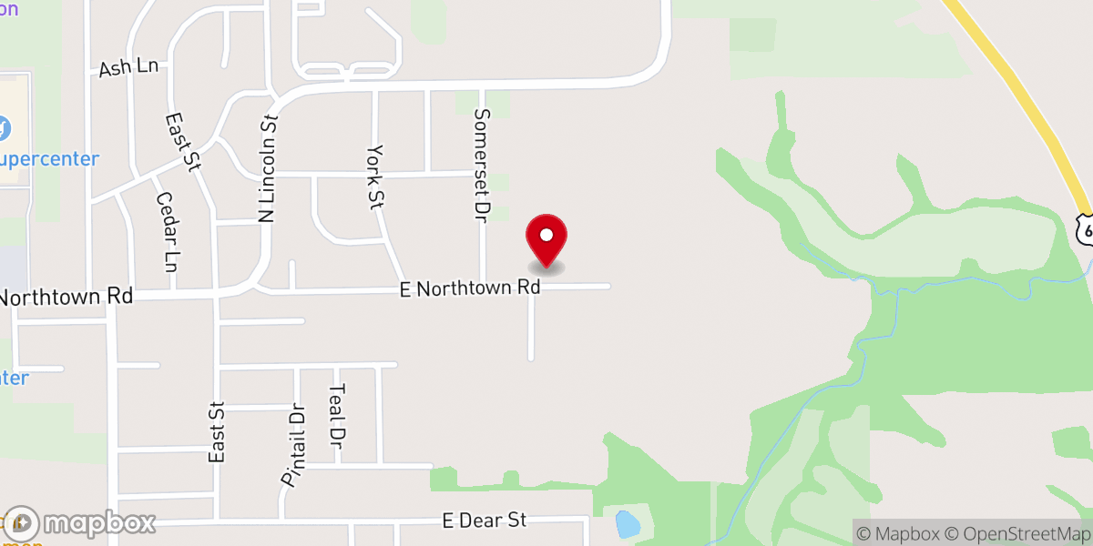 Map showing location of Grace Community Bible Church