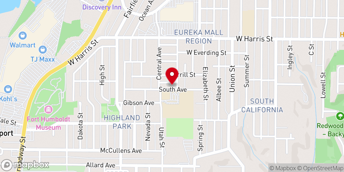 Map showing location of Calvary Lutheran Church