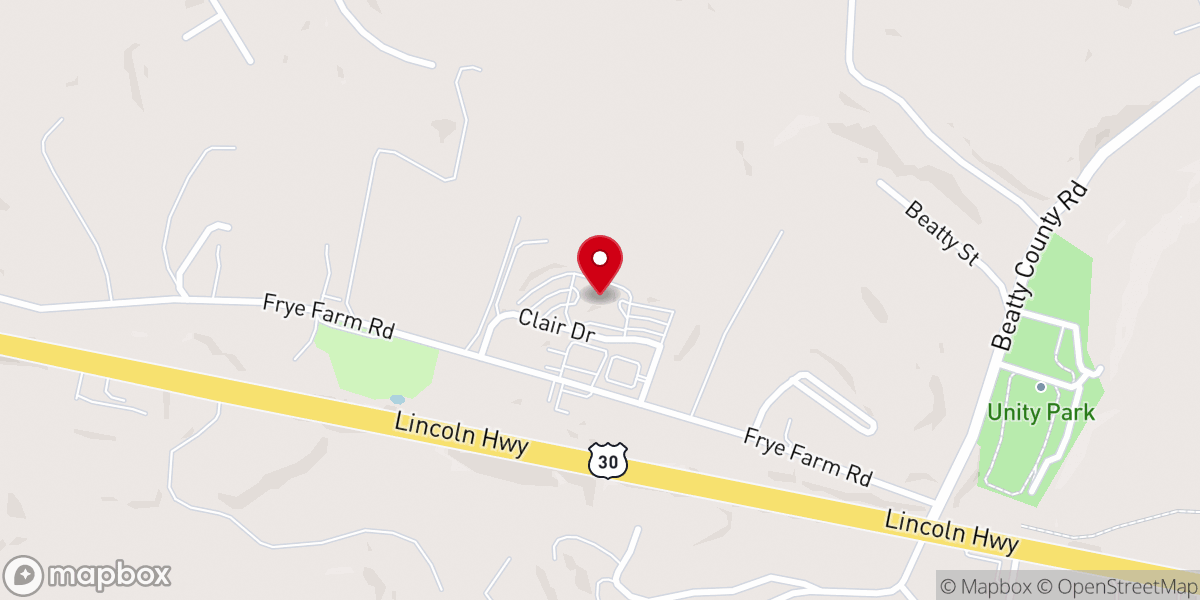 Map showing location of Charter Oak Church Frye Farm Campus