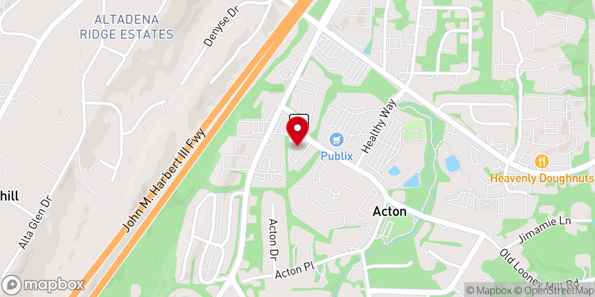 Map showing location of Cahaba Heights Church of Christ