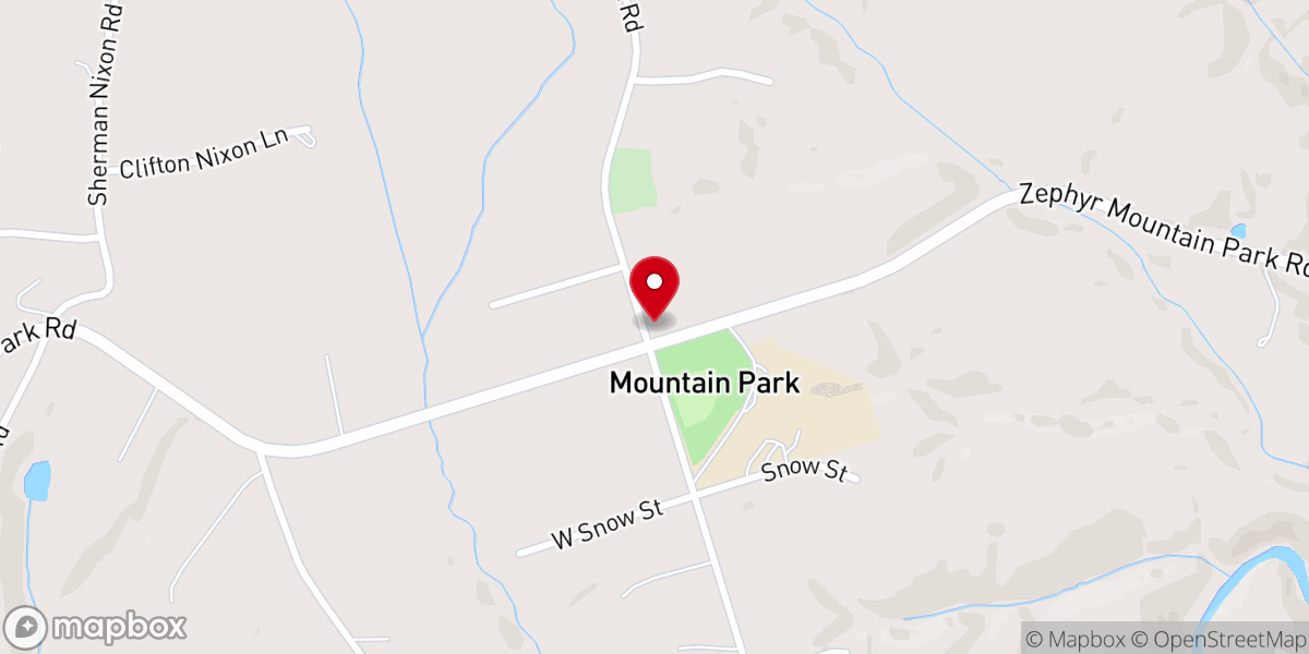 Map showing location of Mountain Park Baptist Church