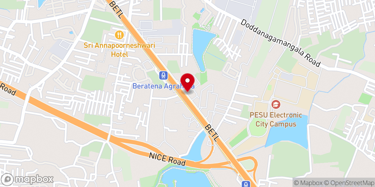 Map showing location of Eternal Light AG Church | Electronic City | ELAG