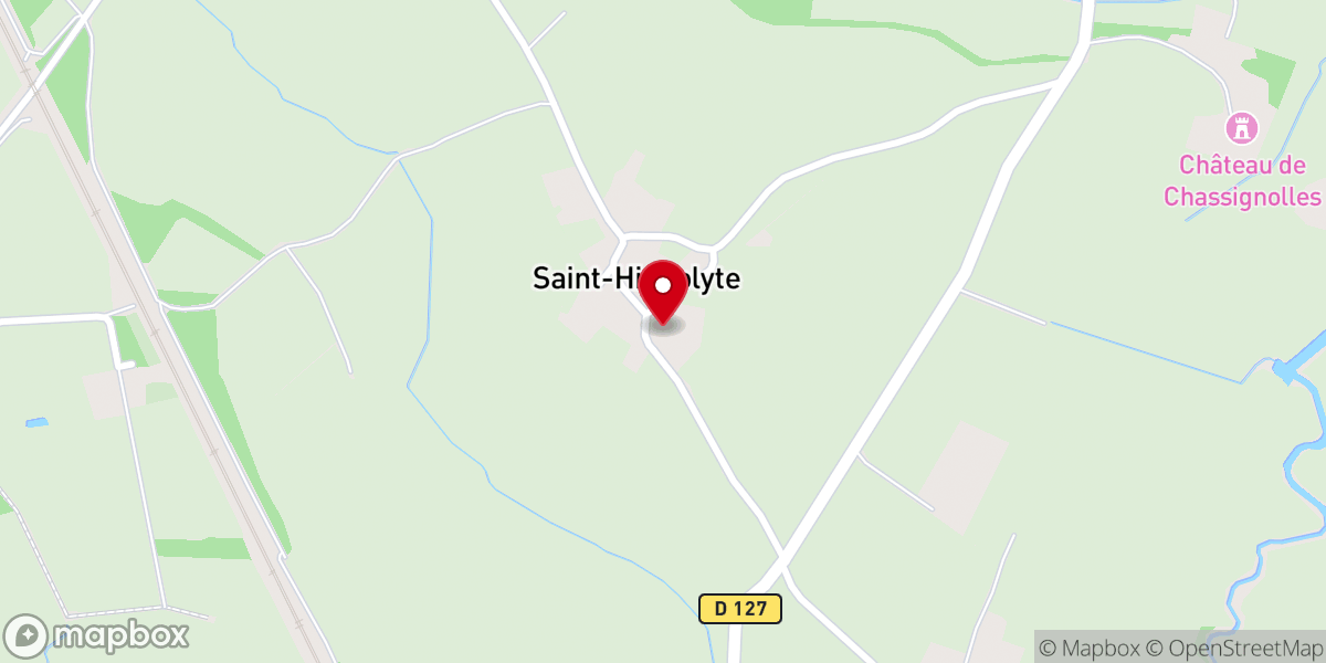 Map showing location of Le Prieuré de Saint-Hippolyte