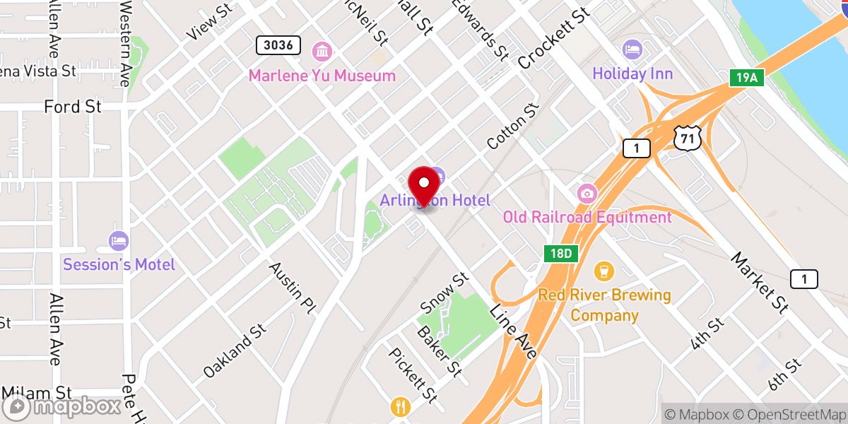 Map showing location of Scottish Rite Temple
