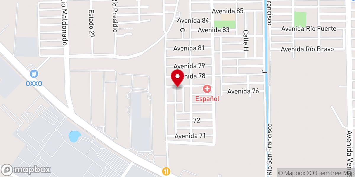Map showing location of Iglesia Bautista Getsemani F.I.