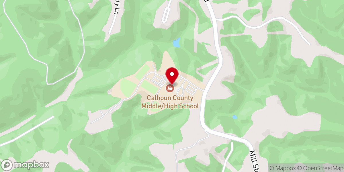 Map showing location of Calhoun County High/Middle School