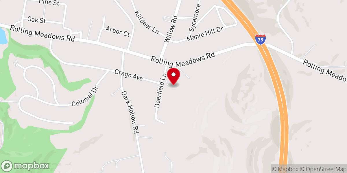 Map showing location of Waynesburg Nazarene Church