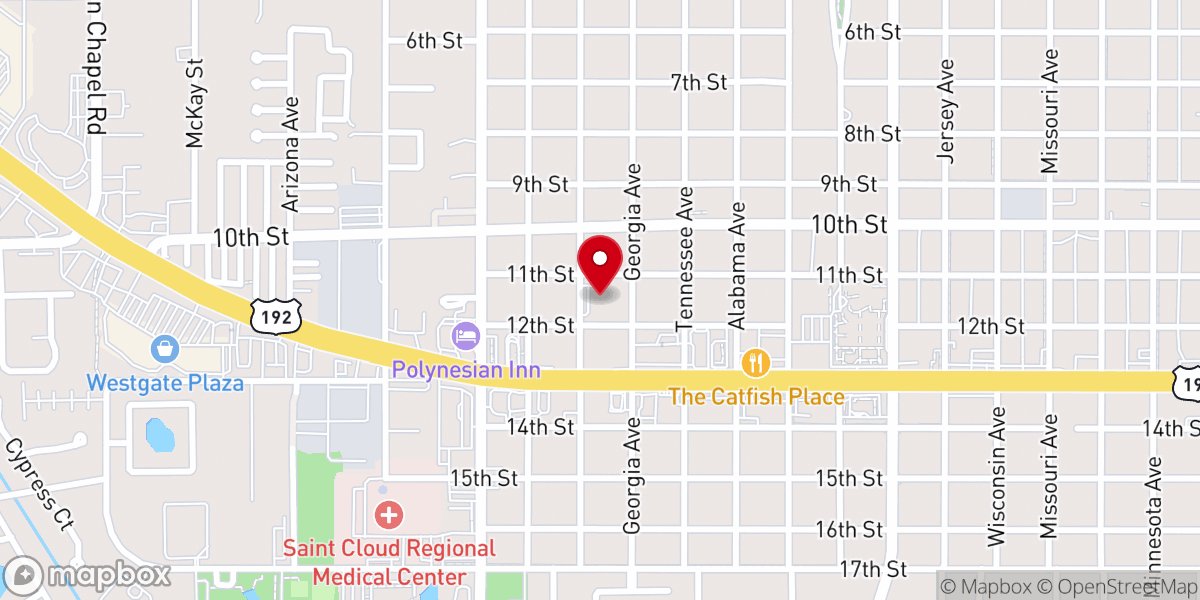 Map showing location of Grace Lutheran Church and School