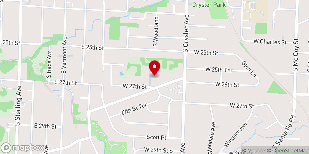 Map showing location of Trinity Presbyterian Church