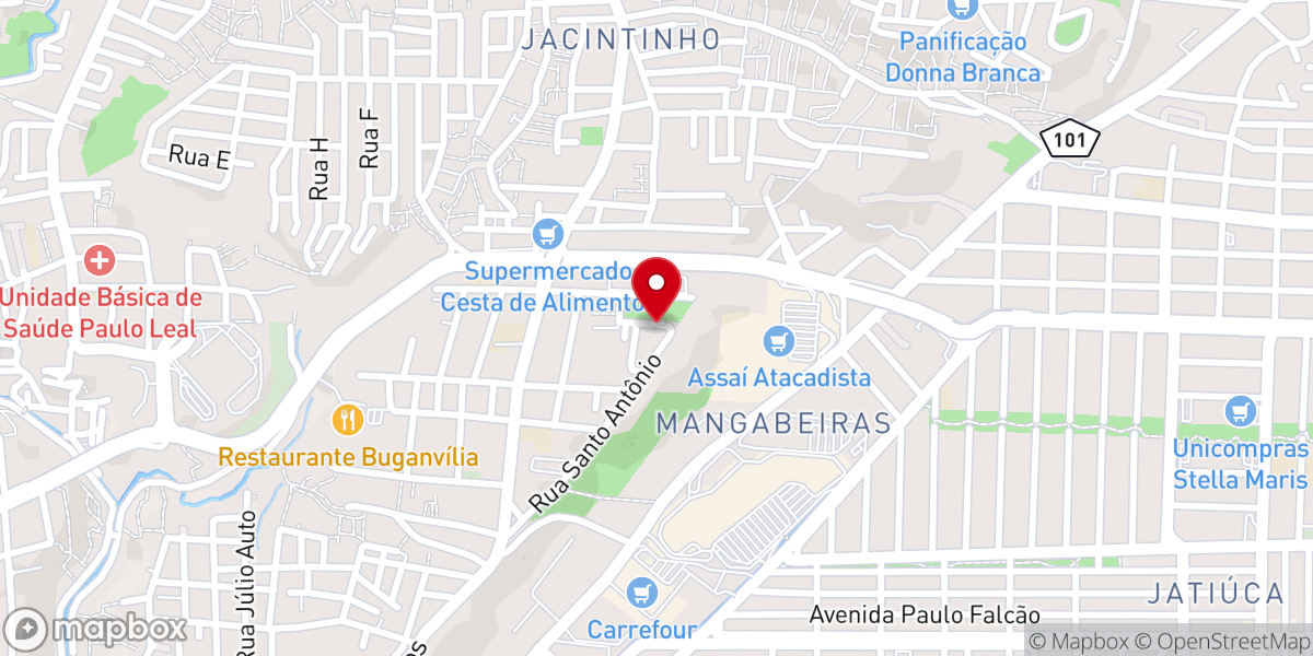 Map showing location of Assembleia De Deus Mensagem De EsperanÇA - Sede