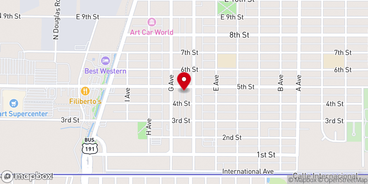 Map showing location of Maranatha Church