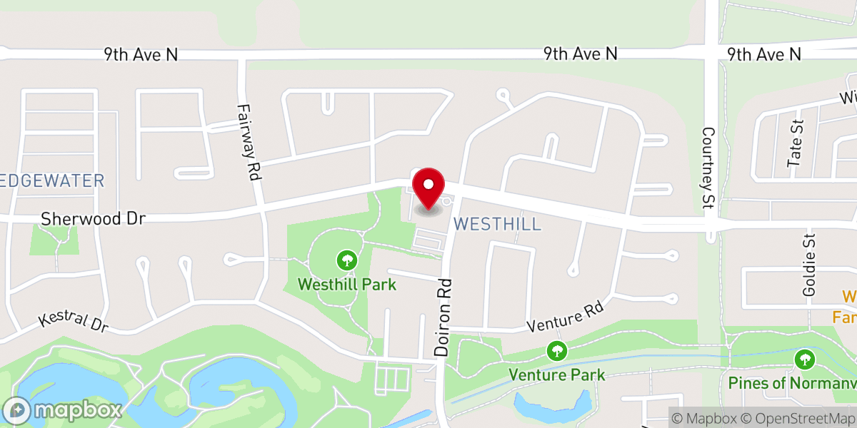 Map showing location of Westhill Park Baptist Church