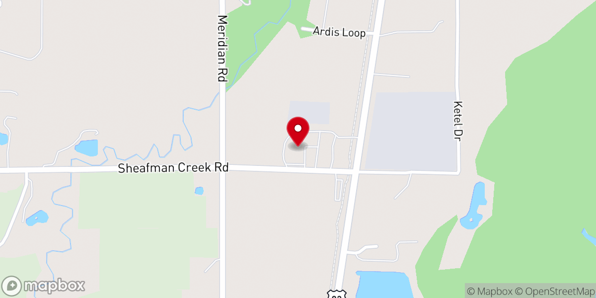 Map showing location of Solid Rock Baptist Church