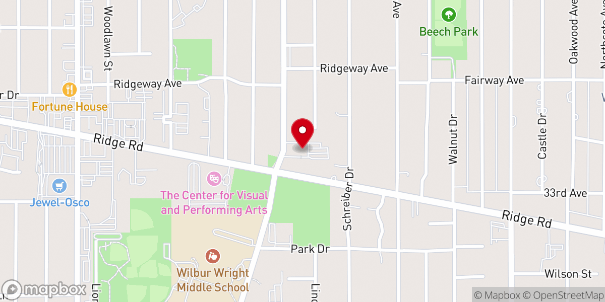 Map showing location of Faith Church Munster