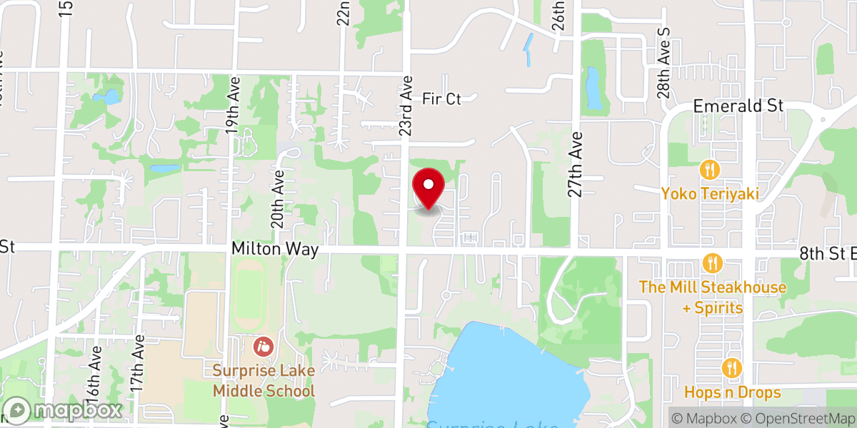 Map showing location of Beautiful Savior Lutheran Church