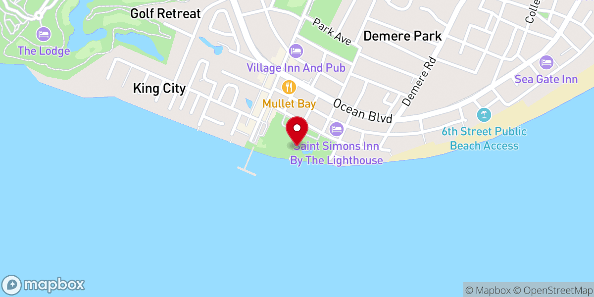 Map showing location of Saint Simons Island Church of Christ