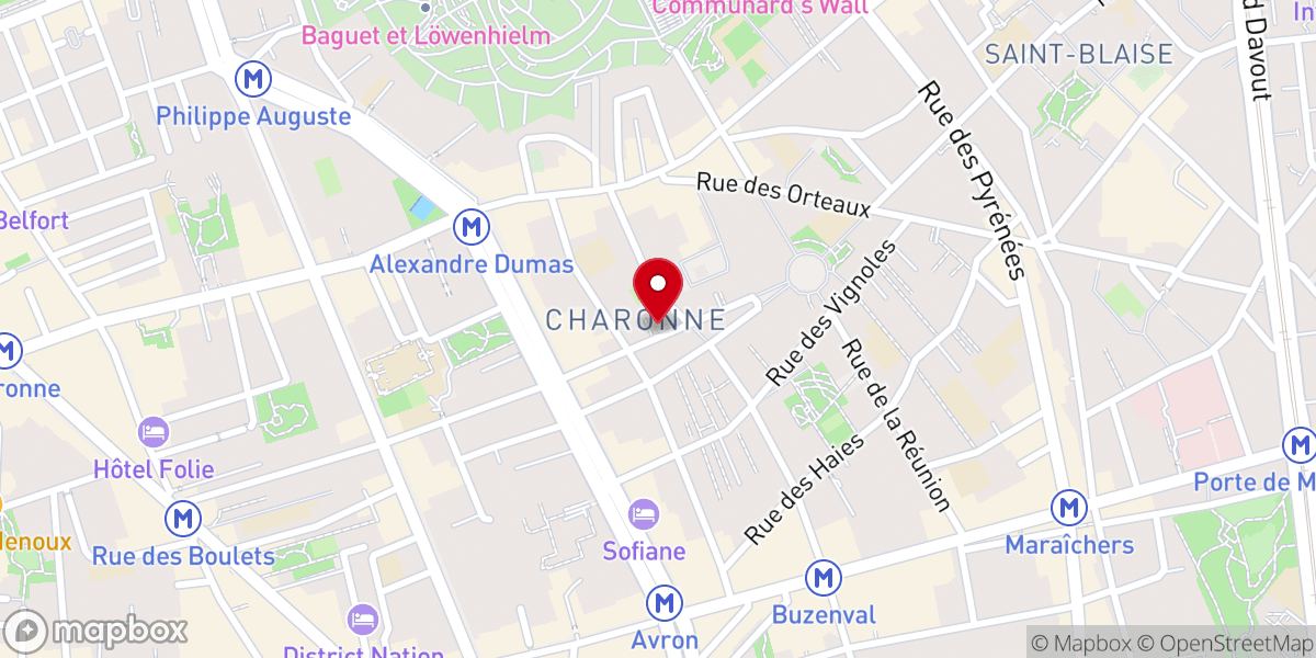 Map showing location of Église Saint-Jean-Bosco