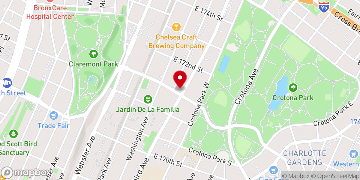 Map showing location of Seven Light Baptist Church