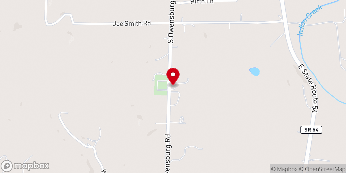Map showing location of Bethel Church