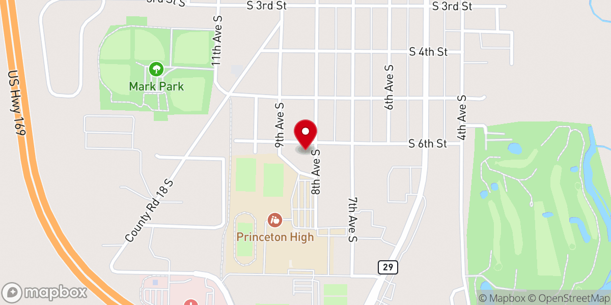 Map showing location of Bethany Lutheran Church (ELS)