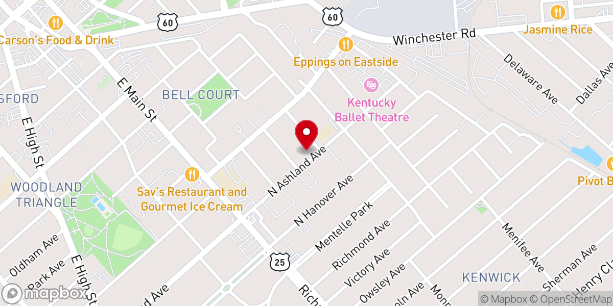 Map showing location of Heritage Baptist Church