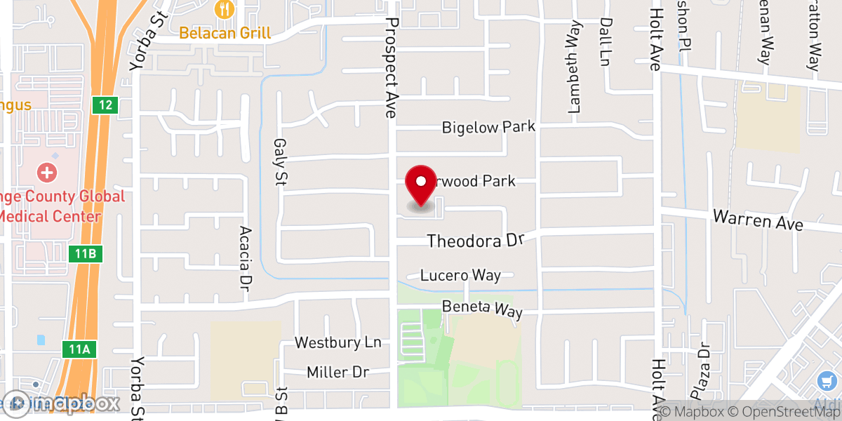 Map showing location of Unity of Tustin