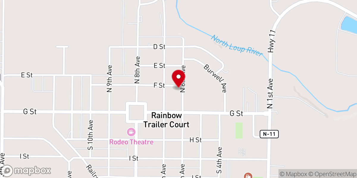 Map showing location of Assembly of God Parsonage