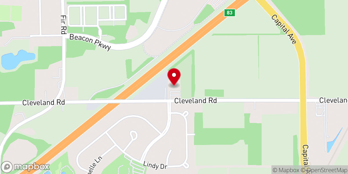 Map showing location of Michiana Covenant Presbyterian Church