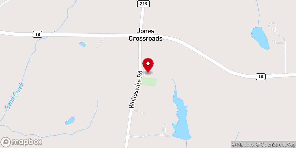 Map showing location of Union Baptist Church