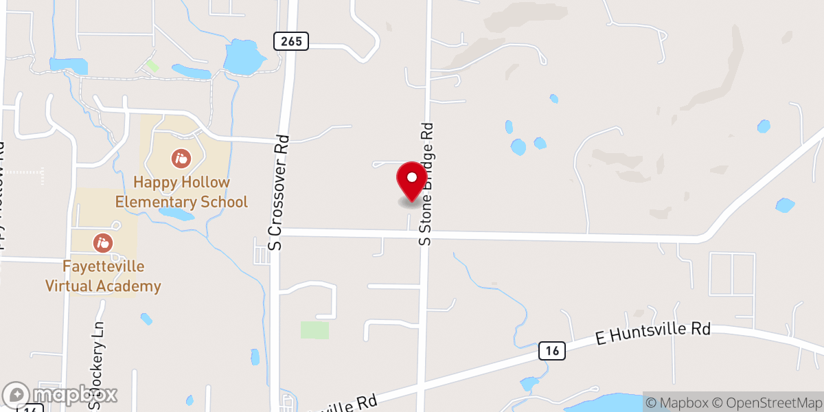 Map showing location of Buckner Baptist Church
