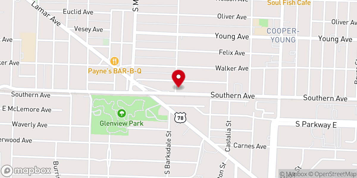 Map showing location of Libertys Mass Baptist Church