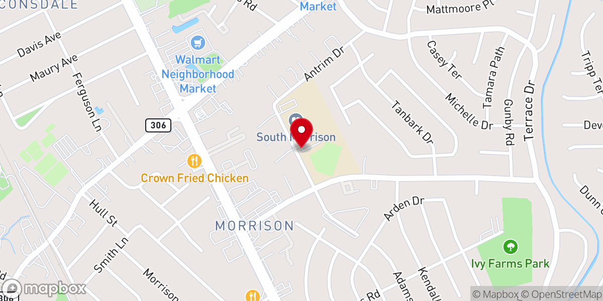 Map showing location of New Birth Outreach Community Church